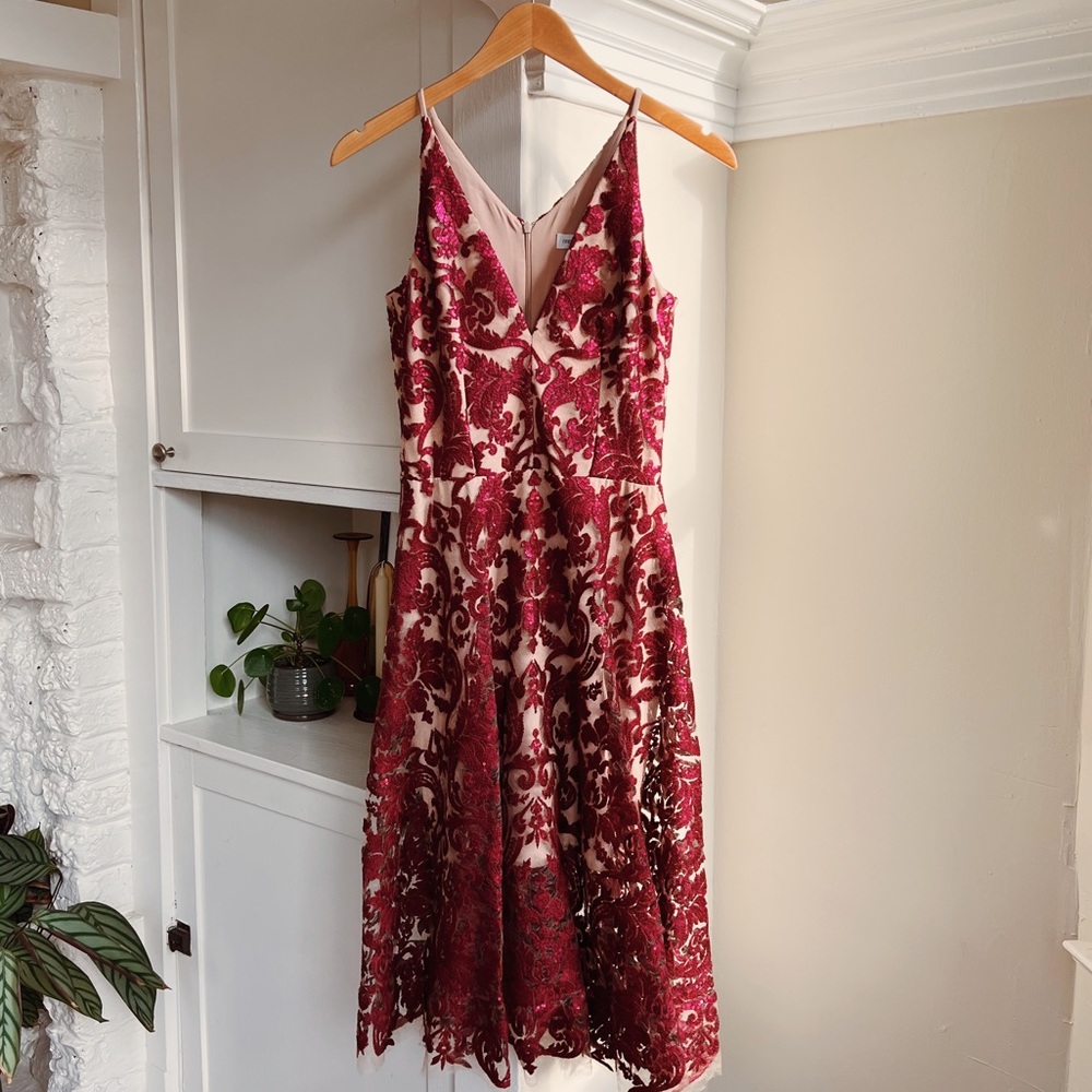 Dress the Population ‘Blair’ Sequin Strappy A-Line Dress